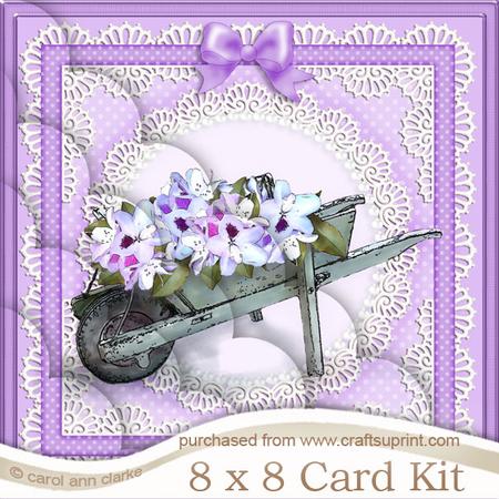 8 x 8 Flower Filled Wheelbarrow Kit with Scalloped Corners