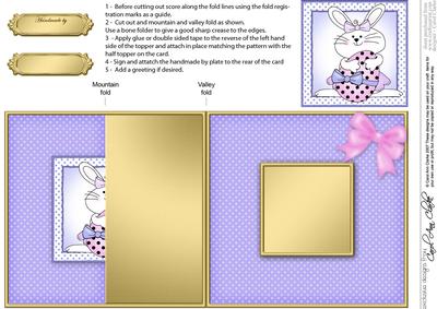 Little Bunny No-hole Fold Back Card