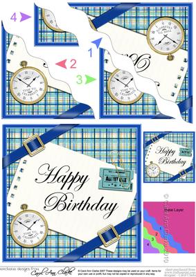 Tartan Birthday Day Wavy Corner