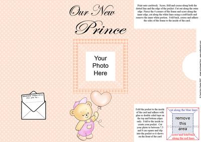 Add a Photo New Baby Boy with Easy Fold Frame