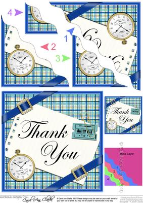 Tartan Thank You Wavy Corner