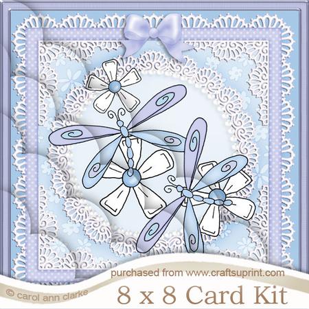 8 x 8 Dreamy Dragonflies Kit with Scalloped Corners