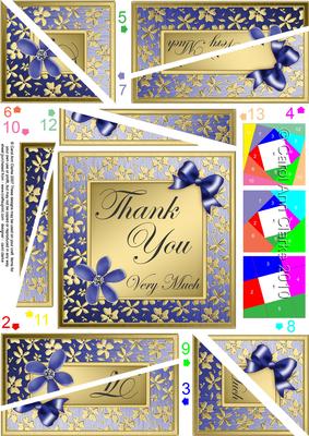 Floral Elegance Thank You Twisted Spiral Side Stacker