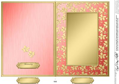 5 x 7 Metallic Flowers Plain Card Base