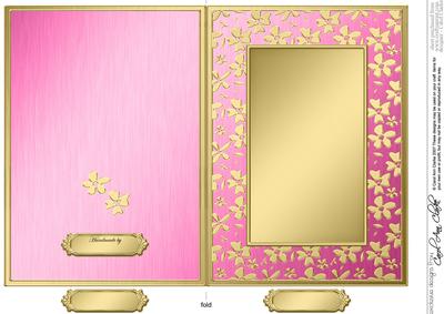 5 x 7 Metallic Flowers Plain Card Base