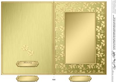 5 x 7 Metallic Flowers Plain Card Base