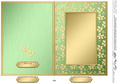 5 x 7 Metallic Flowers Plain Card Base