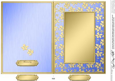 5 x 7 Metallic Flowers Plain Card Base