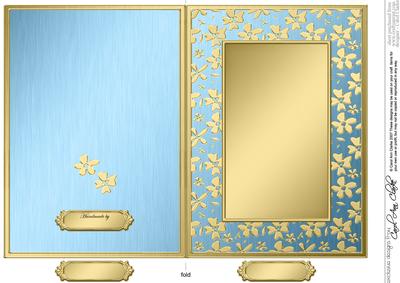 5 x 7 Metallic Flowers Plain Card Base