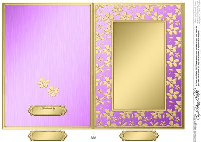 5 x 7 Metallic Flowers Plain Card Base