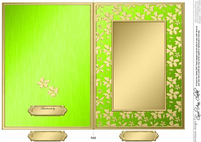 5 x 7 Metallic Flowers Plain Card Base