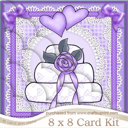 8 x 8 Wedding Cake Kit with Scalloped Corners