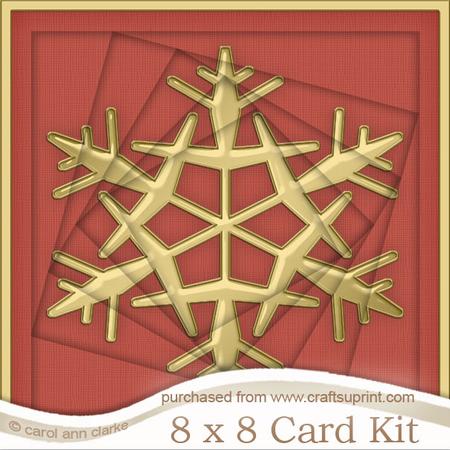 8 x 8 Xmas Snowflake Twisted Tunnel Card Kit