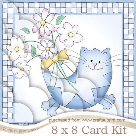 8 x 8 Cute Cat Kit with Scalloped Corners