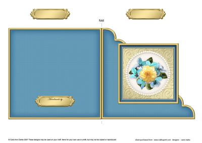 Flowers and Pearls - Cut and Fold Corner Card   