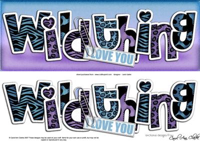 Large Dl Wild Thing Quick Card with 3D Decoupage