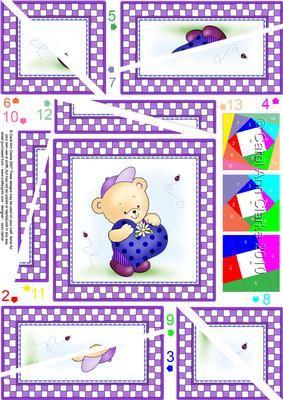 Hunney Bear Robert has a Heart - Twisted Spiral Side Stacker
