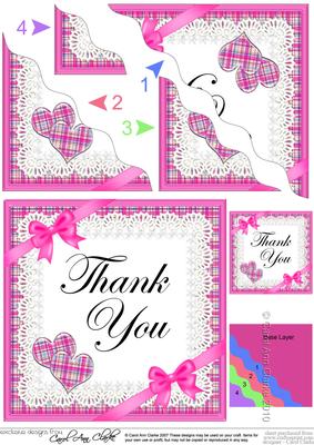 Tartan Thank You Wavy Corner