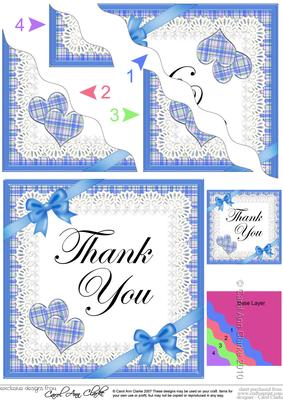 Tartan Thank You Wavy Corner