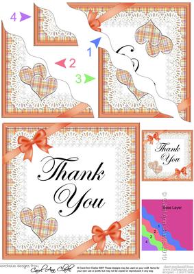 Tartan Thank You Wavy Corner