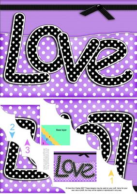 A5 Polka Dot Love Scallop Corner Side Stacker Topper