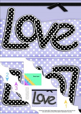 A5 Polka Dot Love Scallop Corner Side Stacker Topper
