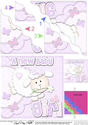 A New Baby Girl Lamb Felties Wavy Corner