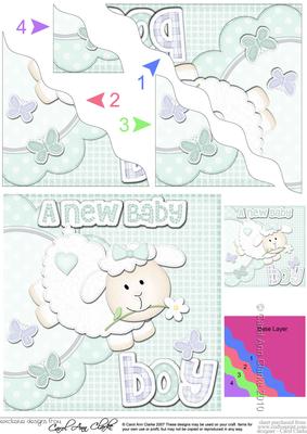 A New Baby Boy Lamb Felties Wavy Corner