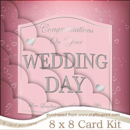 8 x 8 Wedding Day Pink Champers Kit with Scalloped Corners