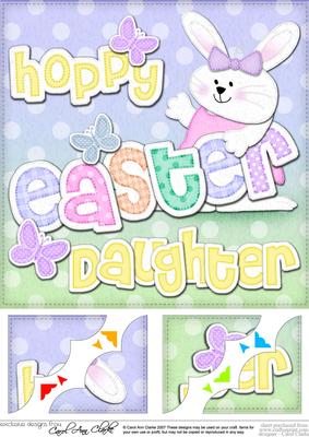8x8 Hoppy Easter Daughter Easter Bunny Girl Felties