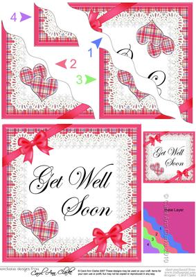 Tartan Get Well Soon Wavy Corner