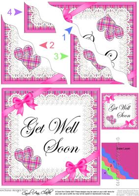 Tartan Get Well Soon Wavy Corner