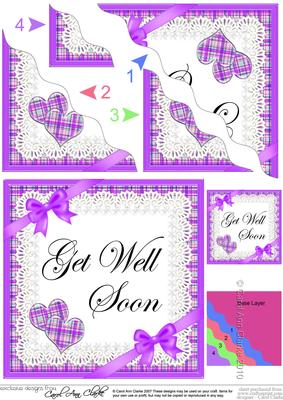 Tartan Get Well Soon Wavy Corner