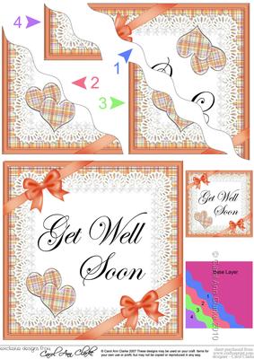Tartan Get Well Soon Wavy Corner