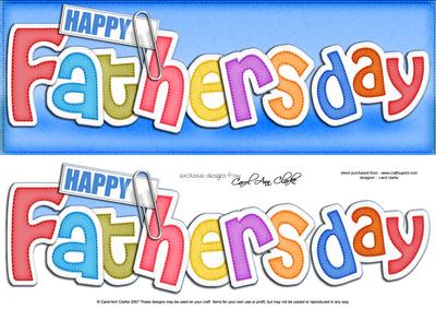 Large Dl Fathers Day Felties Quick Card with 3D Decoupage