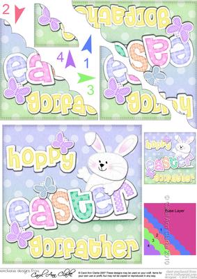 Hoppy Easter Godfather Bunny Boy Felties Scallop Corner