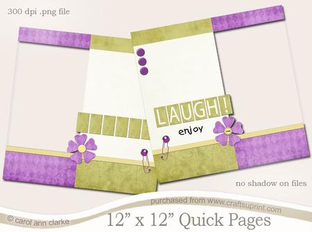 Luscious Berries 12 x 12 Scrapbooking Quick Page Kit