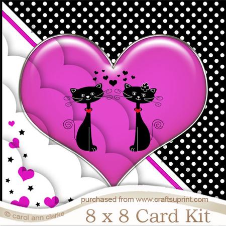 8 x 8 Kool Kats Purrfect Love Kit with Scalloped Corners