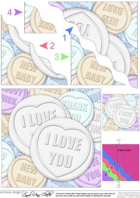 I Love You Sweet Heart Wavy Corner Side Stacker Topper