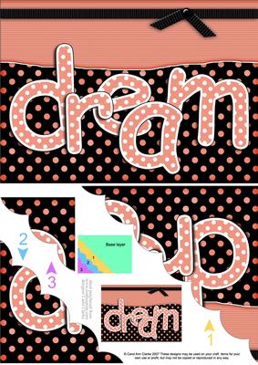 A5 Polka Dot Dream Scallop Corner Side Stacker Topper
