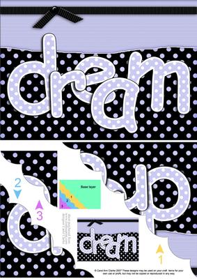 A5 Polka Dot Dream Scallop Corner Side Stacker Topper