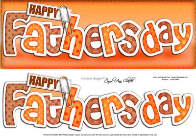 Large Dl Fathers Day Felties Quick Card with 3D Decoupage