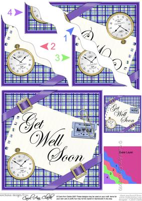 Tartan Get Well Soon Wavy Corner