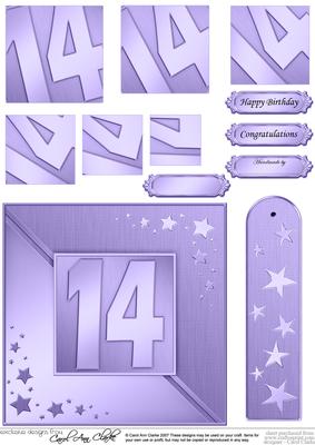 14th Metallic Age Quick Card with Twisted Pyramage