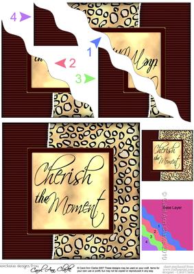 Fun and Funky Animal Print Wavy Corner Side Stacker Topper