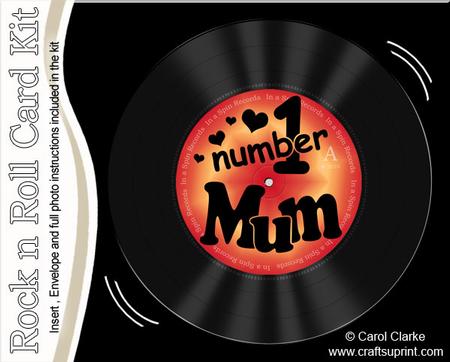 Number 1 Mum Record Rock N Roll Kit, Envelope and Insert