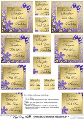 Floral Elegance Daughter Birthday Pyramage Sheet