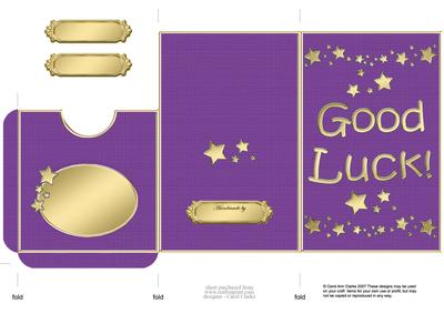 Good Luck Lottery Wallet Card