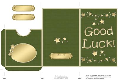 Good Luck Lottery Wallet Card