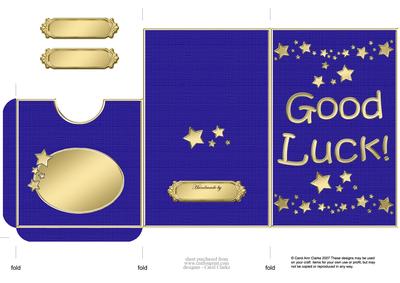 Good Luck Lottery Wallet Card